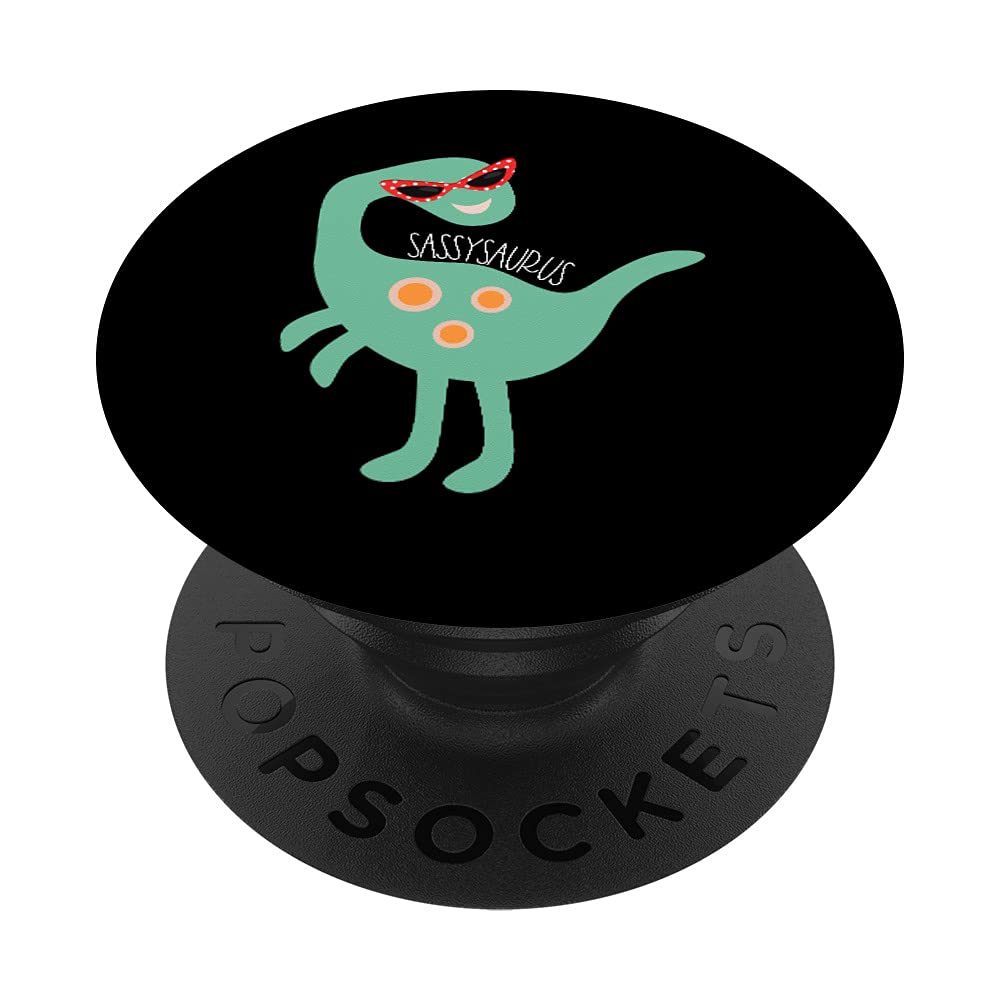 Sassy Dinosaur Teen Girl Stuff Cute Kids Retro Sunglasses PopSockets Swappable PopGrip
