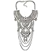 Santfe Fashion Vintage Silver Gold Long Boho Statement, Silver, Size No Size