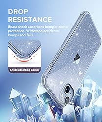 BERFY for iPhone 14 Case Glitter, with [Screen