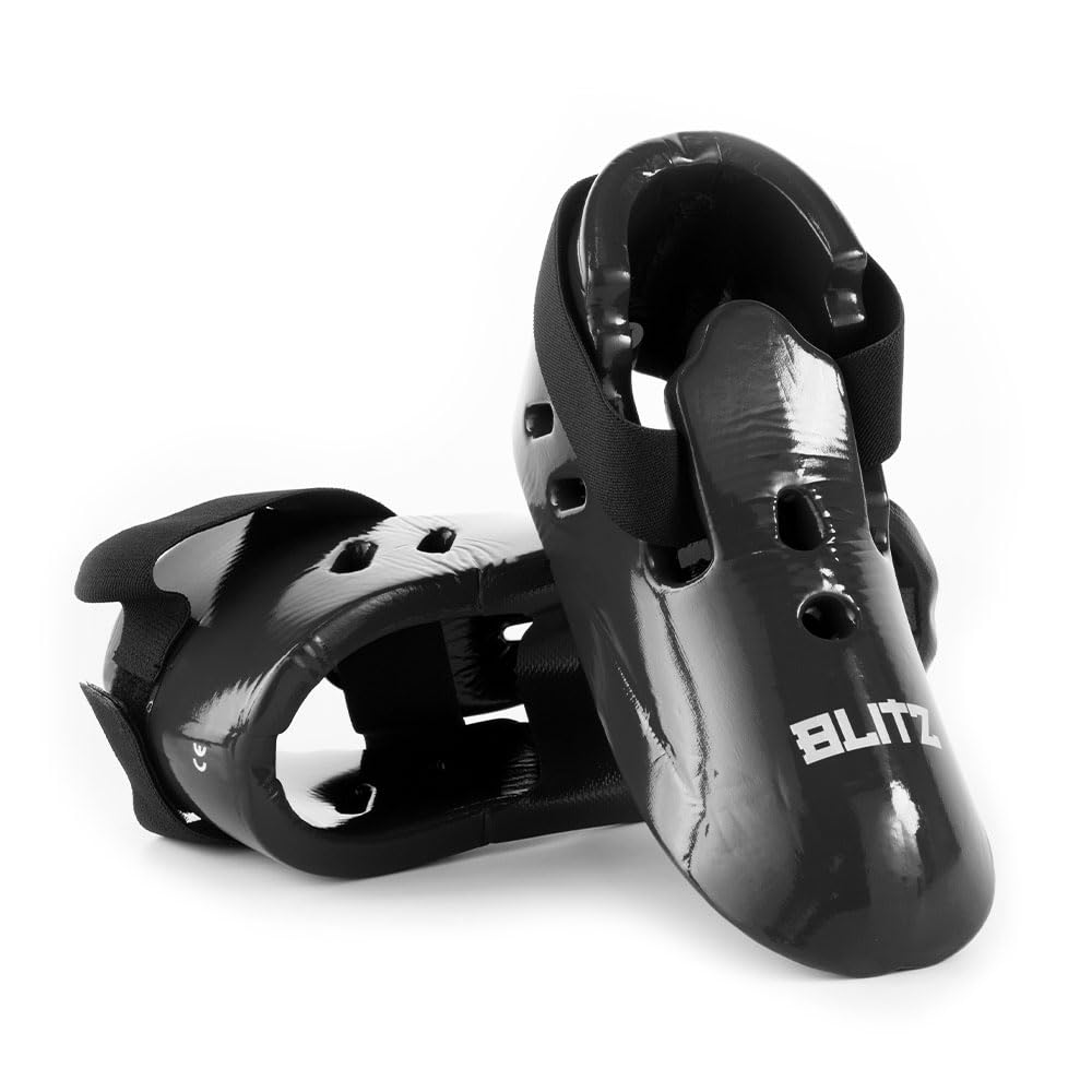 Blitz Dipped Foam Foot Guards - Black - XX-Small