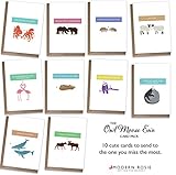 I Miss You Cards - Animal Puns - Set of 10