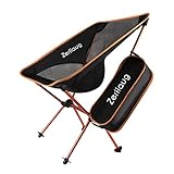 Zerllaug Folding Camping Chair, Lightweight Portable Backpacking Chair for Outdoor, Heavy Duty 270 lb Capacity with Carry Bag, Breathable and Comfortable