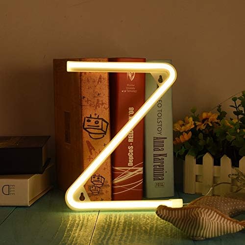 LED Neon Sign 26 Letters Light Wall Word Poster Background Wedding Christmas Decoration Night Light,Z