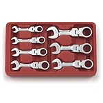 GEARWRENCH-7-Pc-12-Pt-Stubby-Flex-Head-Ratcheting-Combination-Wrench-Set-SAE-9570