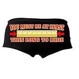 Hot Leathers You Must Be This Long To Ride Ladies Boy Shorts (Black, X-Large)