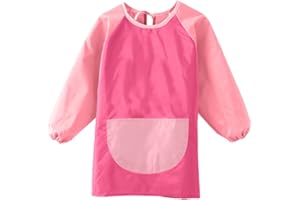 Kids Aprons for Painting, Kids Art Apron for Boys and Girls With Pockets Waterproof Art Smock Children Paint Apron Painting S