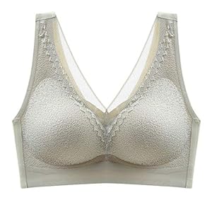 Monkys Kant Plus Size Draad Gratis Comfort Katoen BH Volledige Cover BH Kant Ademend Ondergoed Naadloos voor Sport Yoga…