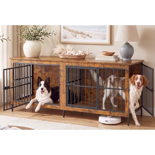 Feandrea Double Dog Crate Furniture
