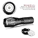 2Pcs Tactical Flashlight, KPSTEK High Lumen XML T6 LED Flashlights Outdoor Portable Water Resistant Tac Light with 5 Modes, Zoom Function, Adjustable Focus (Batteries Not Included)