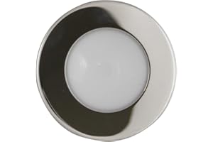 Manufacturers' Select ITC Round LED Hardtop/Spreader Light - Watertight RV or Boat LED Utility Light with Stainless Steel Bezel (69660B-SS) (X0029B700H)