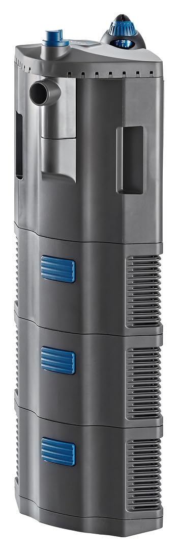 Oase BioPlus Thermo 200 - Compact Fish Tank Filter and Heater With Three-Stage Filtration, Adjustable Diffuser Nozzles, and EasyClean Mechanism - 650 Litre/Hour Pump - For Tanks Up to 200 Litres