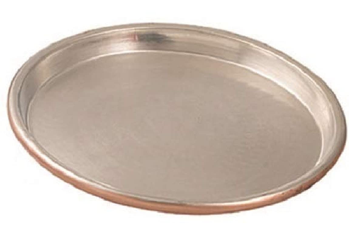 Vigor Blinky 94080-34 Round Baking Tray in Tin Plated Copper, 3 cm Edge, 34 cm Diameter