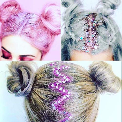 Holographic Chunky Glitter 12 Boxes Face Body Eye Hair Nail Festival Different Size and Colors Powder Glitter Mixed Paillette Sparkles Tips