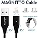 MAGNITTO 3-in-1 Magnetic Lightning USB Charging and Data Transmission Cable Type C Nylon Braided Sync Cord with High Speed Data Transfer for iOS Android Systems iPhone X 8 7 Plus 6 5 Samsung S8 Black