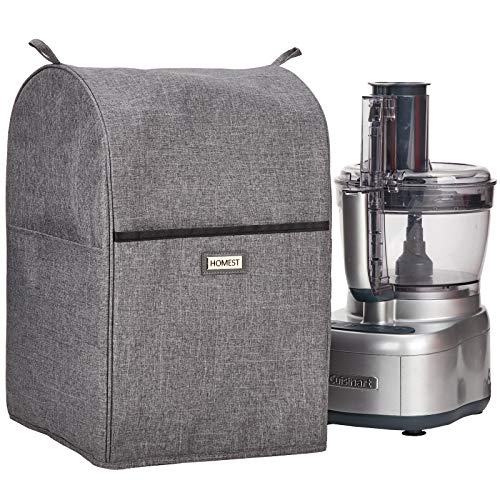 HOMEST Food Processor Dust Cover with Accessory Pockets Compatible with