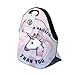 Bonamana Emoji Unicorn Lunch Box Food Container Tote Bag with 3D Printing Digital Pattern for School Picnic Work Office