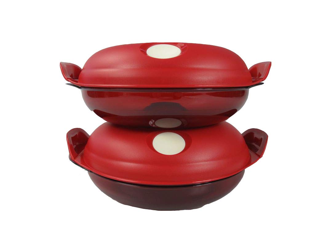 TUPPERWARE Microserver Redondo de 700 ml rojo + 1,5 L rojo 15530 ...