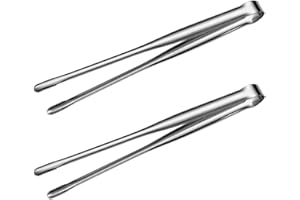 Yardwe Japanese Style Stainless Steel Barbecue Tongs 11.4 Inch Heat Resistant Food Clamps for Steak Grilling Outdoor Picnic K