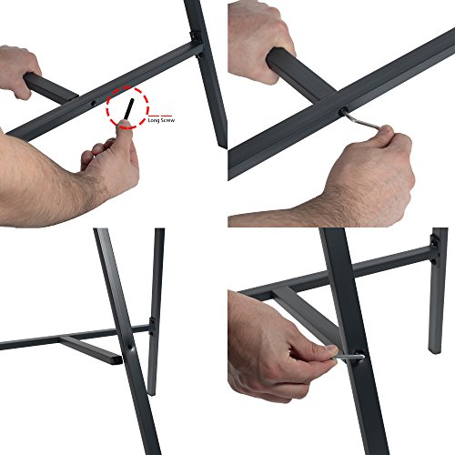 BHG Sturdy Crosscut Trestle Table Legs 28 Inch Perfect for Home Office Desk Work Station or Table Gold Pack of 2