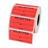 Rejected Inventory Labels 2 x 1 inch, 500 labels per roll