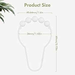Amazer Shower Curtain Hooks, Decorative Shower
