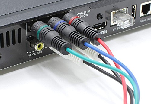 THE CIMPLE CO - Component and Composite Video Audio Cable – (3 Pack) Gold Plated 5 RCA Cables (12 ft Length) – Supports 480i, 480p, 720p and 1080i