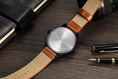 Curren - Reloj de pulsera analógico digital de cuarzo para hombre con pulsera de cuero - Imagen 6