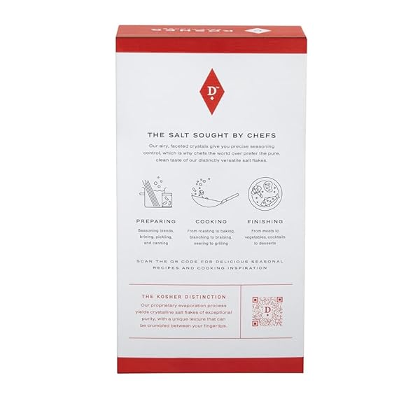DIAMOND CRYSTAL KOSHER SALT – FULL FLAVOR, NO ADDITIVES – PURE AND NATURAL SINCE 1886-3 POUND (NEW PACKAGING)