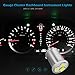 Partsam 4pcs White Ba9s 1815 1895 57 53 LED Light Bulb Instrument Panel Gauge Cluster Light Bulbs 12V
