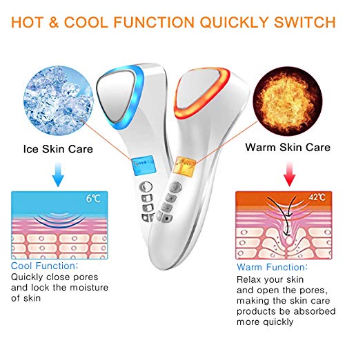 Facial Massager, Hot and Cool Skin Care Device, Handheld Face Care