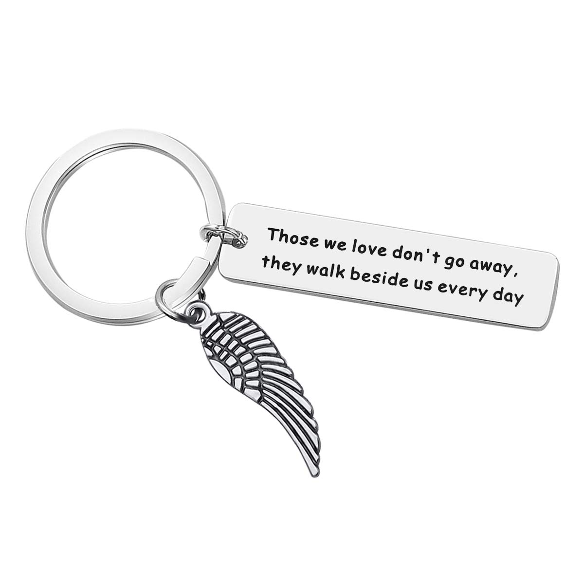 Ximalun Memorial Gifts Sympathy Keyring Those We Love Don't Go Away They Walk Beside Us Every Day Keyring Remembrance Gifts Sympathy Gifts for Loss of Loved