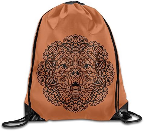 Beam Mouth Backpack New Style Sack Bag Ink Drawing Coloring Book For Adults The Head Of A Dog Sports