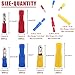 Hilitchi 160pcs Bullet-Famle/Male Insulated Terminals Electrical Wiring Wire Crimp Connectors Set