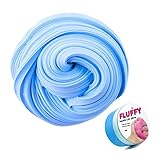 Sisland Fluffy Slime - 7 OZ Floam Jumbo Blue Slime Foam Putty Mud Stress Relief Toy for Kids Girls and Boys, Non-Sticky Stretchy Soft Scented