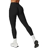 Xozeu Hidden Scrunch Workout Leggings for Women High Waisted Butt Lifting Tummy Control Gym Yoga Pants