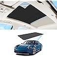 Upgrade Nano-Electrostatic Adsorption Insulation, Heat Preservation Roof Sunshade Compatible for Porsche Taycan 4, 4S, GTS, Turbo & Turbo S Cross Turismo Accessories (Black, 5-Door Shooting Brake)