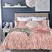 Pink Bedding Set Silk Like Blush Pink Comforter Cover 2 Pieces Luxury Satin Duvet Cover Coral Pink Girls Bedding Sets Twin 1 Duvet Cover 1 Pillowcase (Pink, Twin)