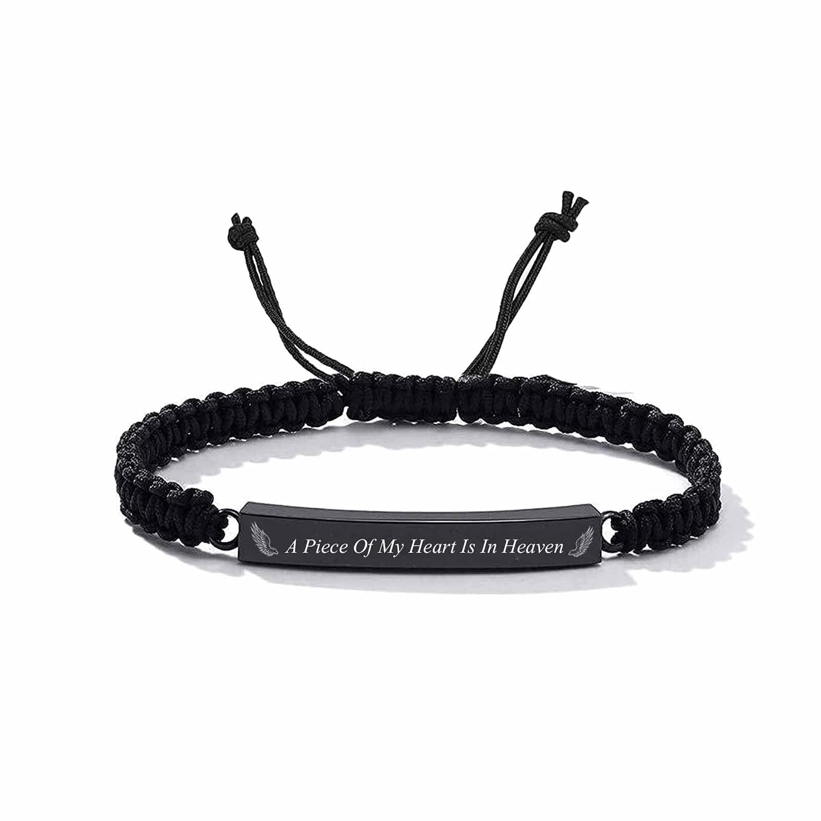 Cremation Jewelry for Ashes Urn Cuff Bangle Rope Bracelet for Men Women Cremation Bracelet for Pet Ashes Keepsake Memorial Ash Bracelet Gifts (Style2-A Piece Of My Heart)