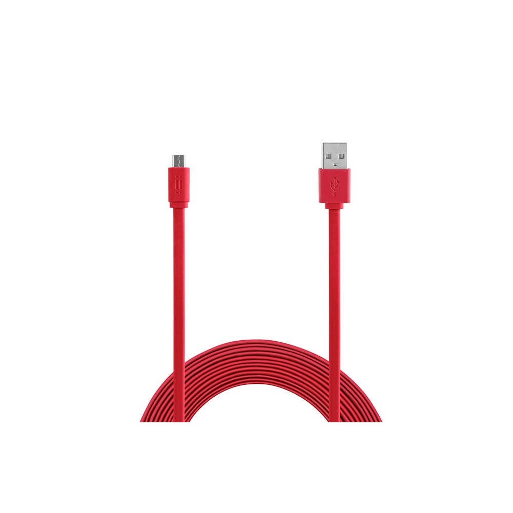 Aiino 1.5 m Micro USB to USB Flat Charge and Sync Cable - Red