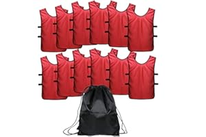 FLECHR Soccer Sports 12 Pack Team shirt Training Vests Jerseys Bibs Adult Youth kids Football Basketball Volleyball Hockey