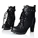 Charm Foot Fashion Womens Platform High Heel Chukka Boots Western Boots