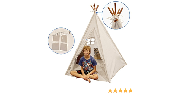 Indoor Teepee Tent, Kids Classic Indian 