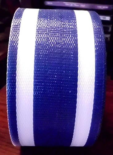 Lawn Chair Webbing Outdoor Strapping Replacement 2 1/4" x 100 feet Blue/White