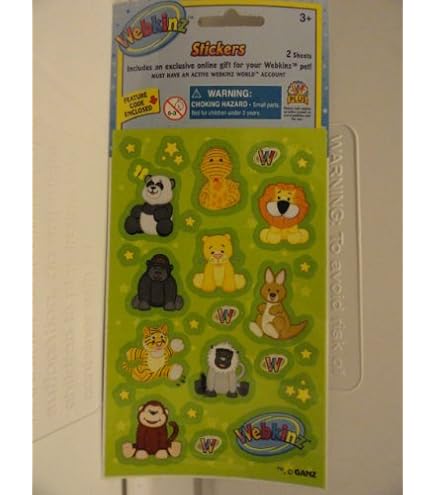 Amazon.com: Webkinz Love Frog + 2 Free Webkinz Stickers Sheets