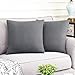 CHUN YI Decorative Throw Pillow Case Covers (Set of 2), Sofa Throw Pillow Cover with Smooth Zipper for Couch Wing Back Chair, Multiple Colors Soft Jacquard Square Pillowcase (Light Gray, 18