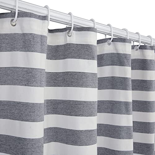 YoKii Farmhouse Style Turkish Striped Shower Curtain Extra Long 78 Inch, Boho Cottage Country