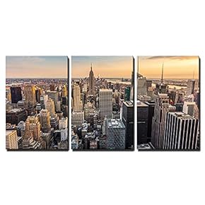 New York City Midtown Skyline Wall Decor x3 Panels