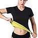 HAMACTIV Neoprene Hot Sweat Sauna Body Shapers T-Shirts with Zipper Slimming Tank Top Vest Weight Loss Gym Yoga Sports Vest Hot Thermo Fitness Anti-Cellulite (Sauna Suit T Shirt, 3XL-Old)