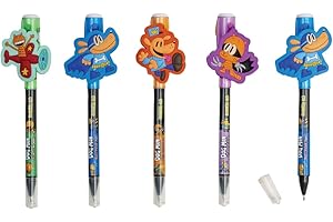 GEDDES Raymond Dog Man Spy Pen, Dual-Sided Invisible Ink Pens With UV Light for Kids (12 Pack)