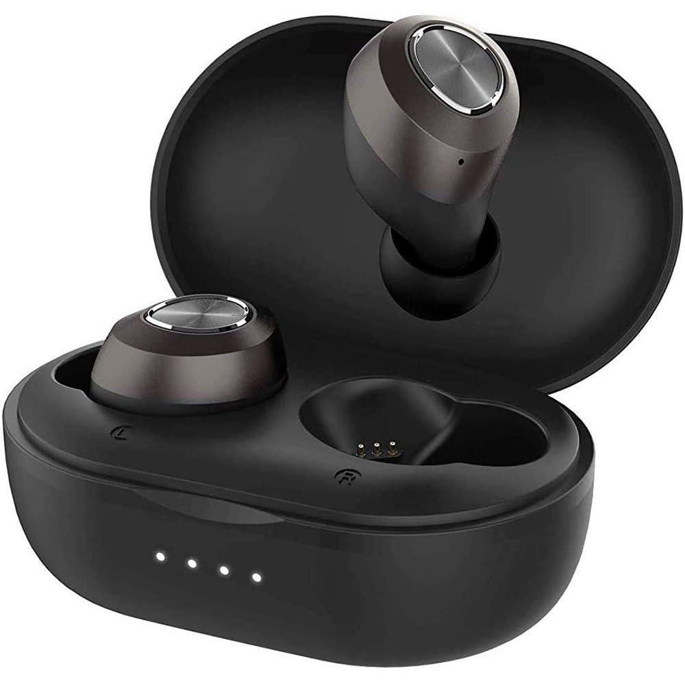 Lenovo Audio HT10 Pro True Wireless Earbuds, 48 Hours Playtime, Bluetooth 5.0, IPX5 Sweat and Water Resistant, Microphone, In-Ear Earphones, Bass Control, Fast Recharge - Black